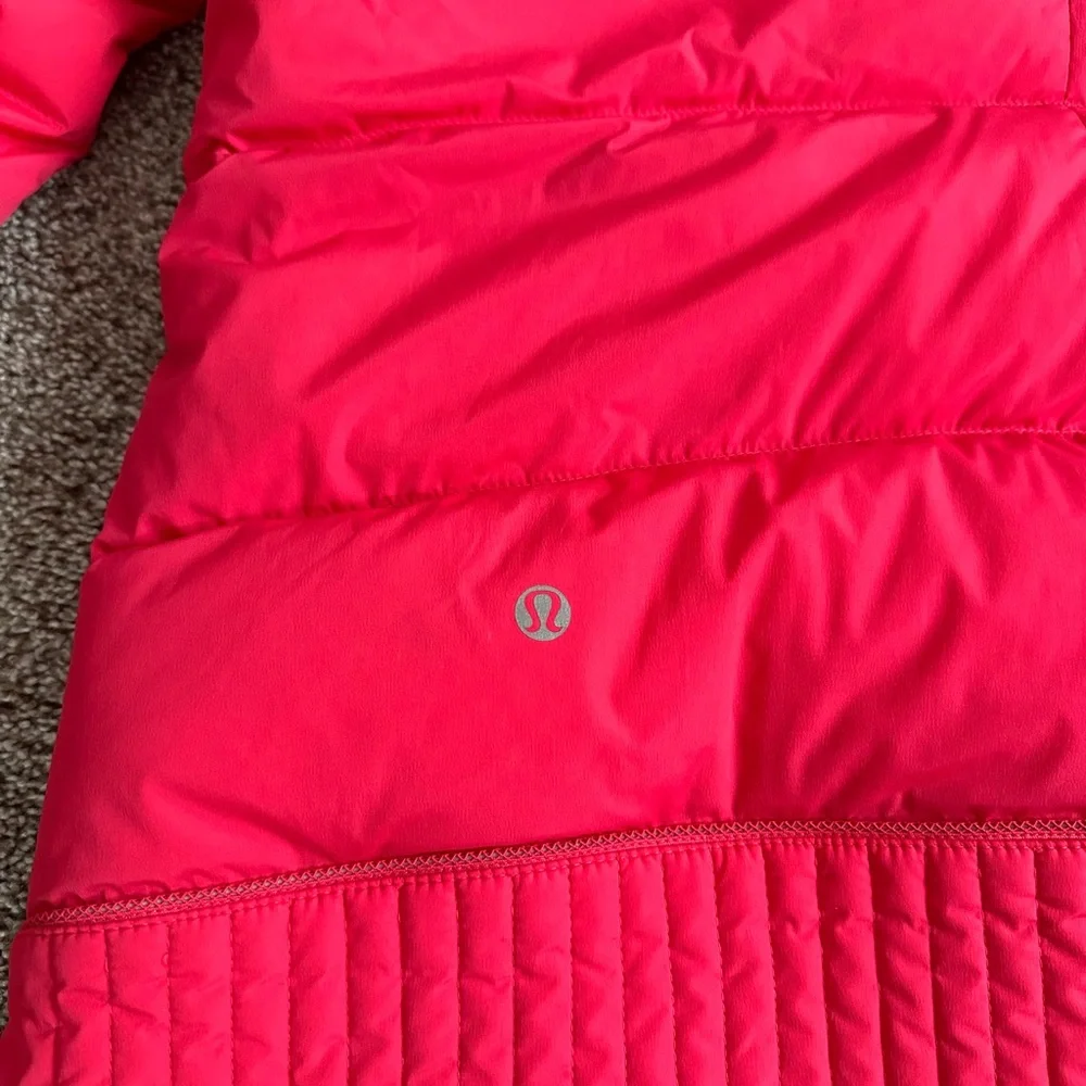 lululemon athletica Pink Hooded Quilted Puffer Jacket